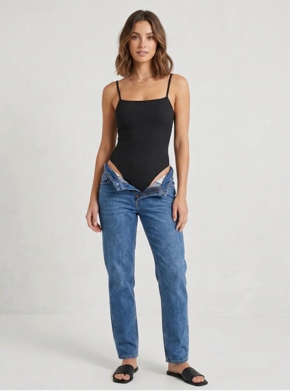 Wild Fable Black Bodysuit, M, NWT